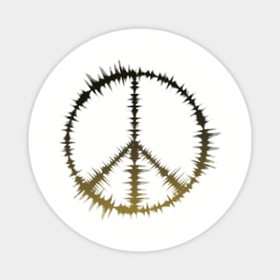 Peace Sign | Sound Wave Equalizer Yellow Magnet